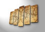 Wallity Pintura Decorativa en Lienzo 5 Piezas 5PATK-46